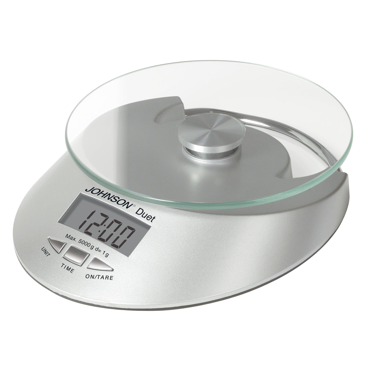 Johnson DUET Bilancia Digitale da Cucina con orologio - MAX 5 Kg