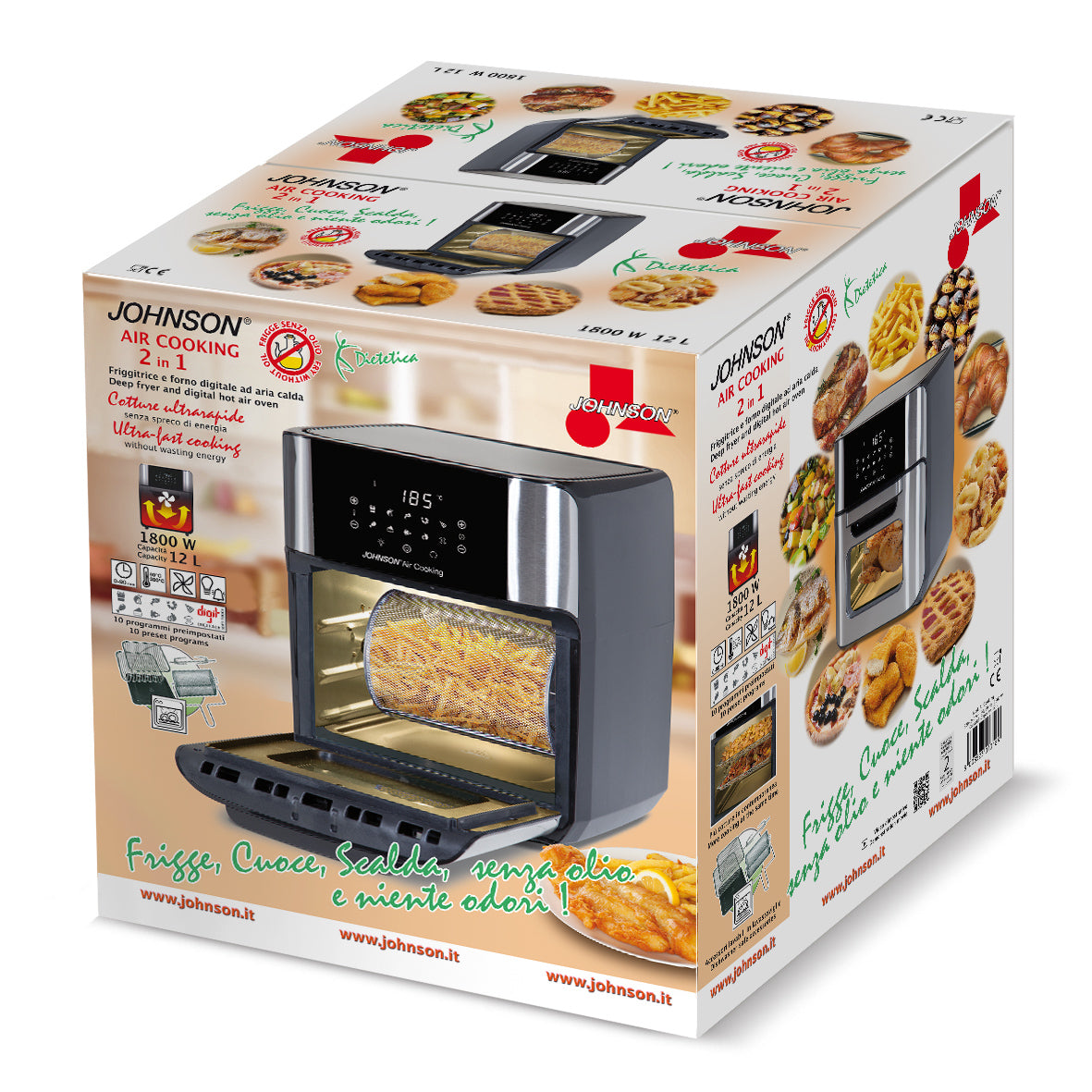 Johnson Friggitrice Aria Air Cooking 1800 W 12 L