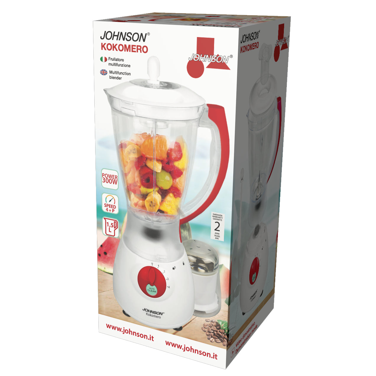 Johnson Kokomero Frullatore 300 W Con 4 Velocità