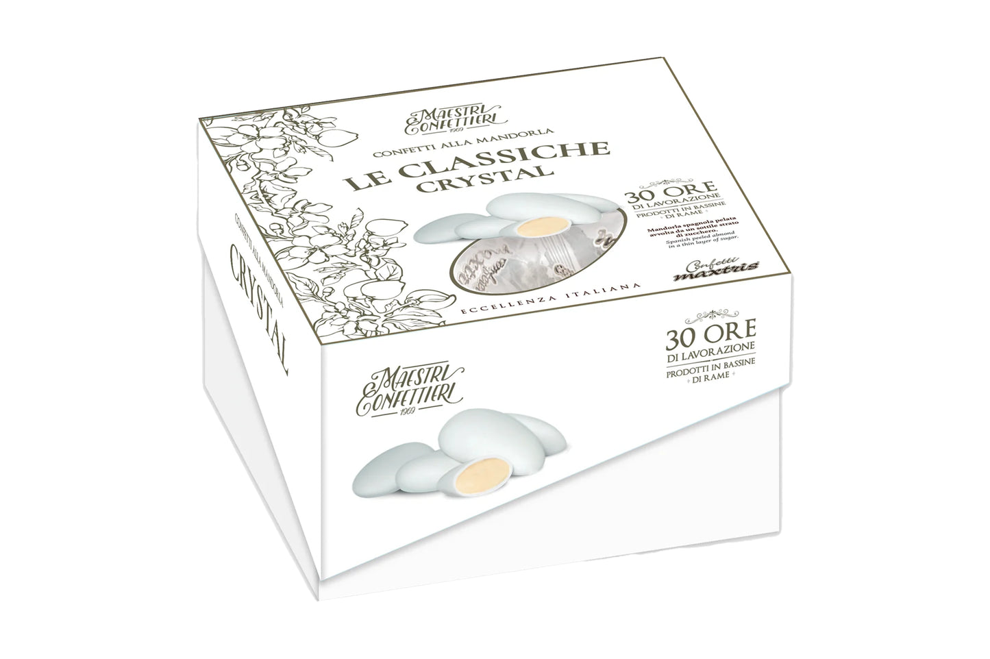 Maxtris - Vassoio Confetti Incartati Crystal Almond Bianco