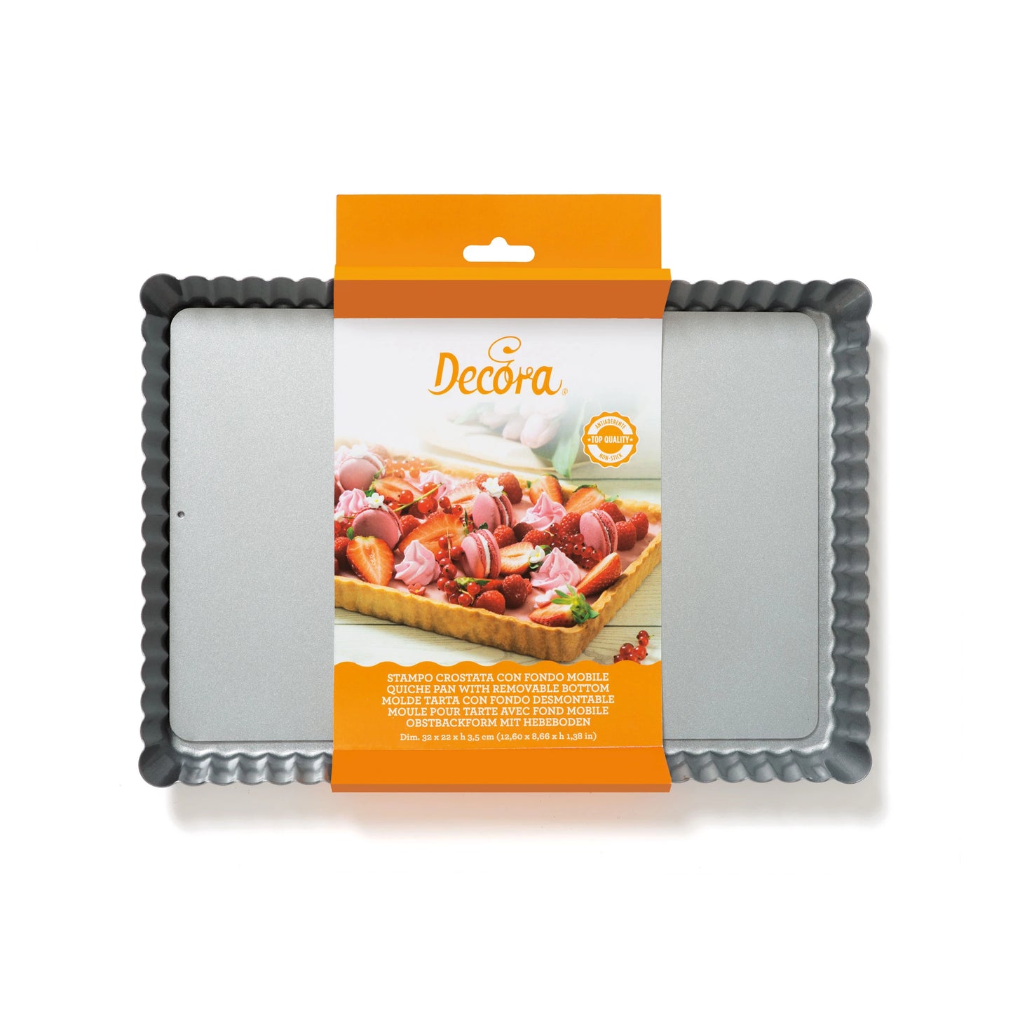 Decora - Stampo crostata con fondo mobile rettangolare
