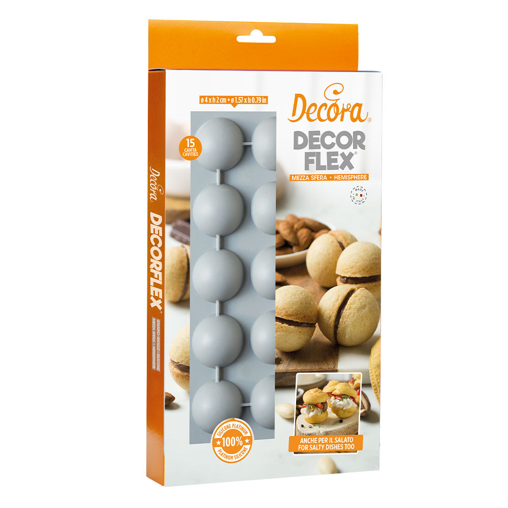 Decora - Stampo in silicone flessibile mezza sfera