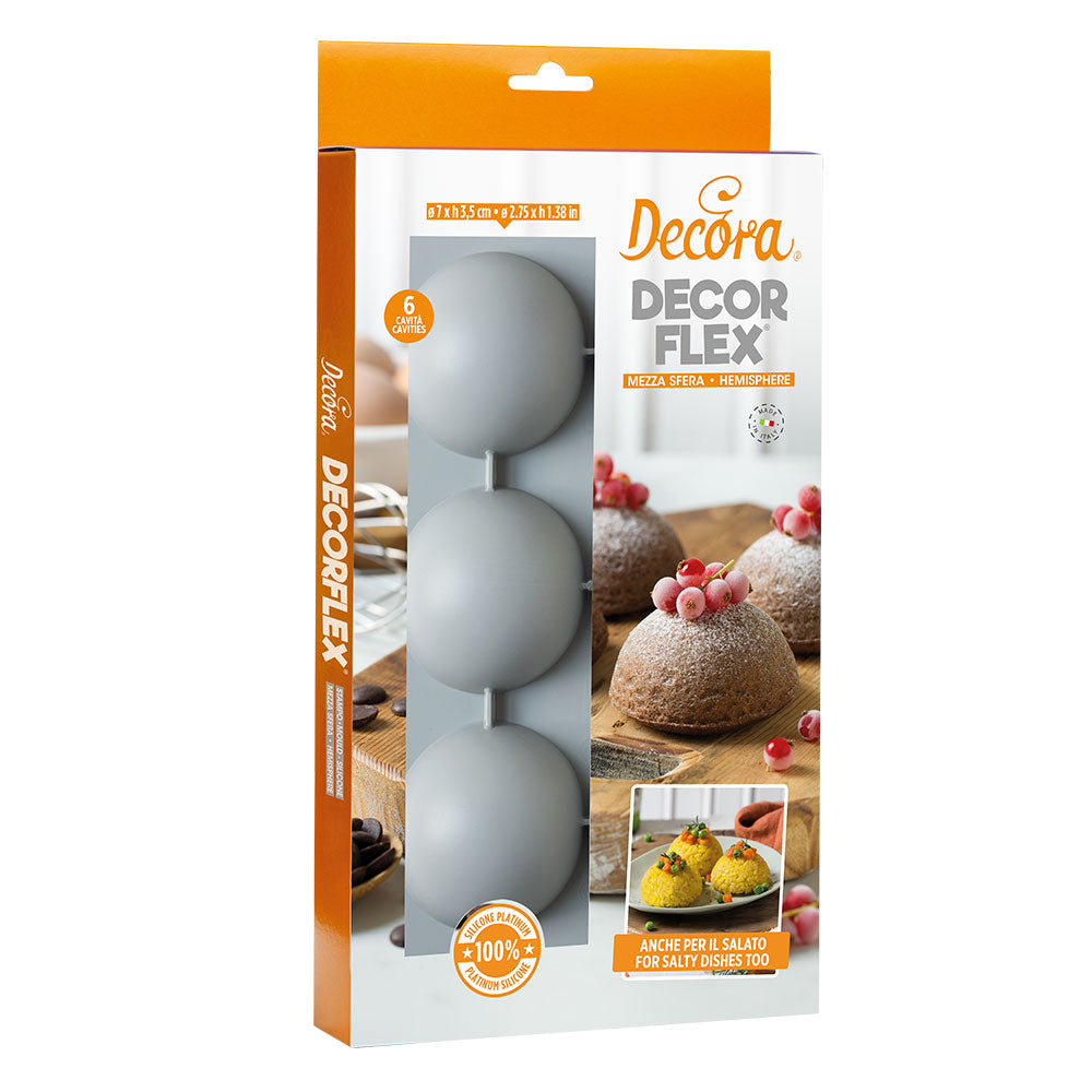 Decora - Stampo in silicone flessibile mezza sfera