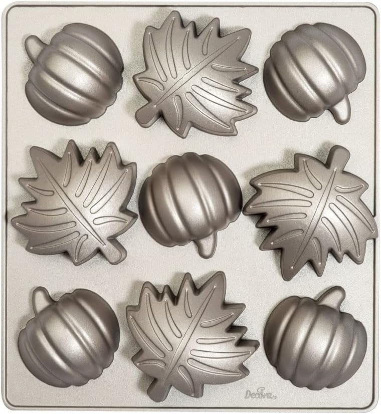 Decora Autunno Stampo 25 X 23 X 4 H cm 9 Cavità in Alluminio Pressofuso