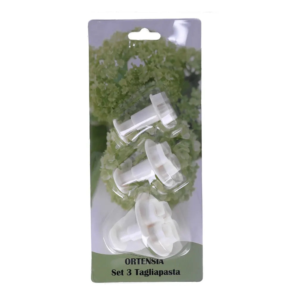 Graziano - Set da 3 Tagliapasta a forma di Ortensia