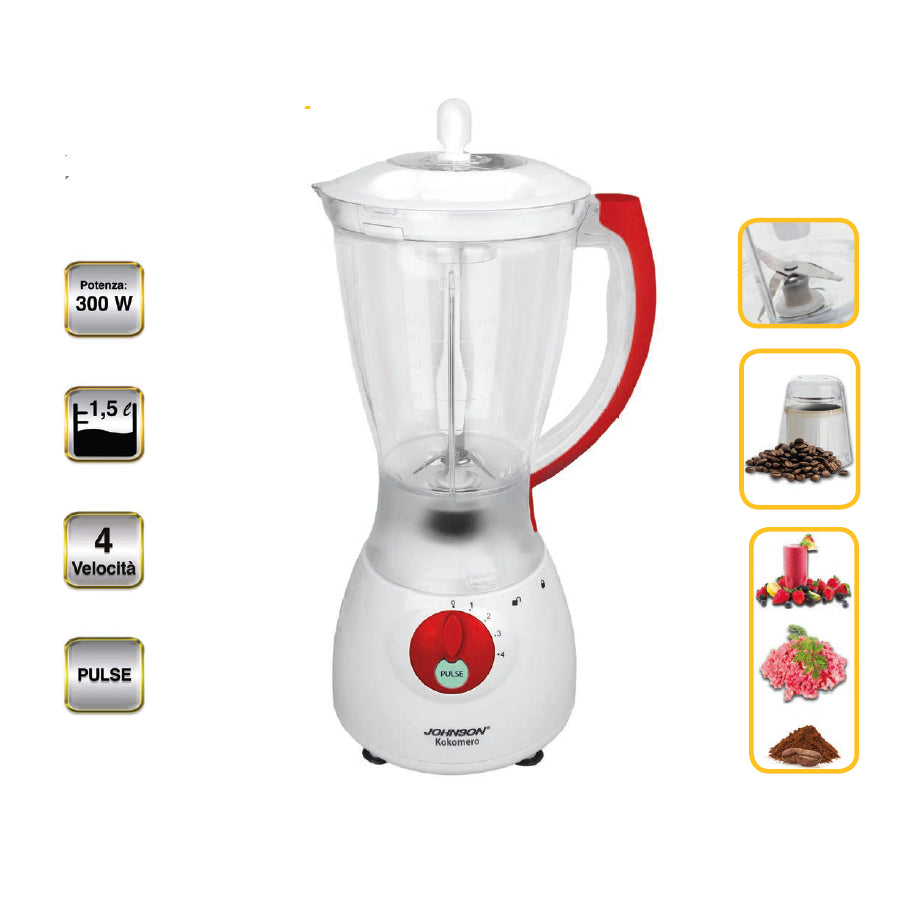 Johnson Kokomero Frullatore 300 W Con 4 Velocità