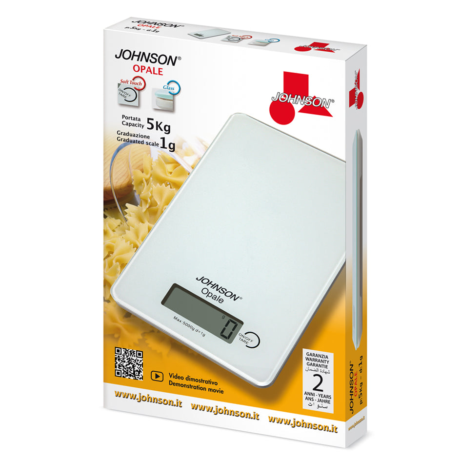 Johnson OPALE Bilancia Digitale Cucina - MAX 5 kg
