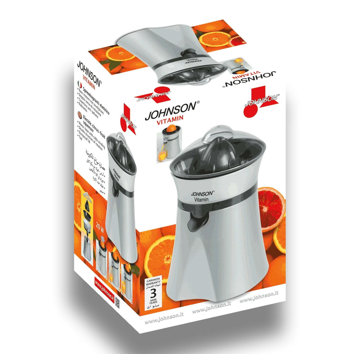 Johnson Vitamin Spremiagrumi Elettrico 20 W