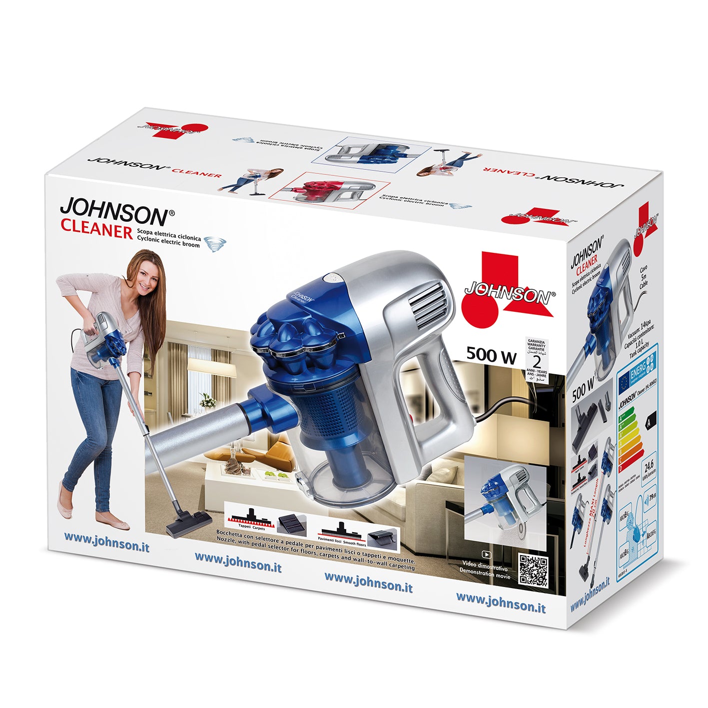 Johson Cleaner Scopa Elettrica 500 W