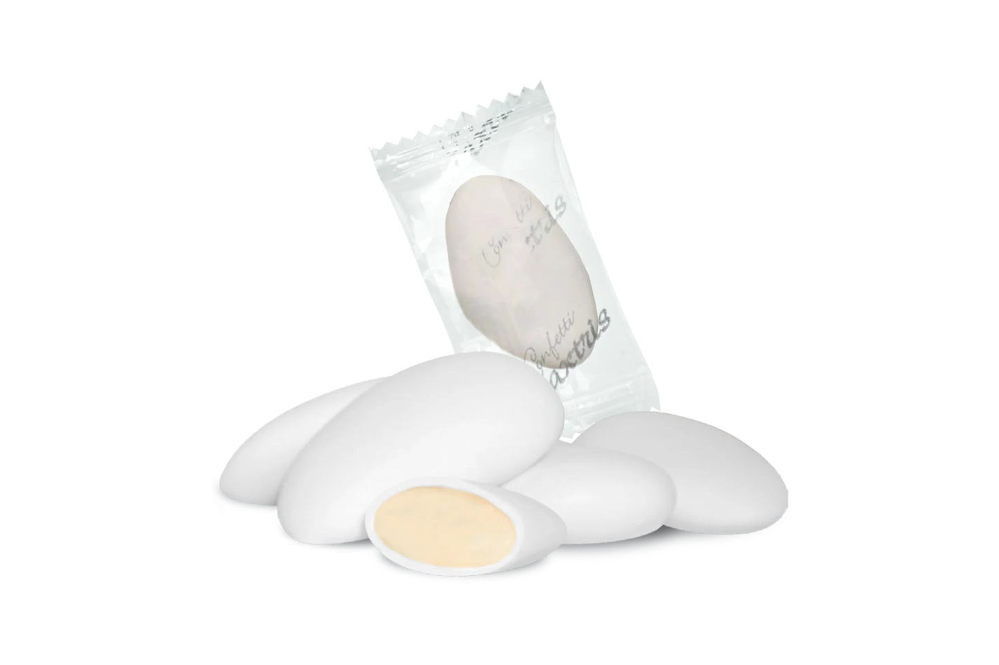 Maxtris - Vassoio Confetti Incartati Crystal Almond Bianco