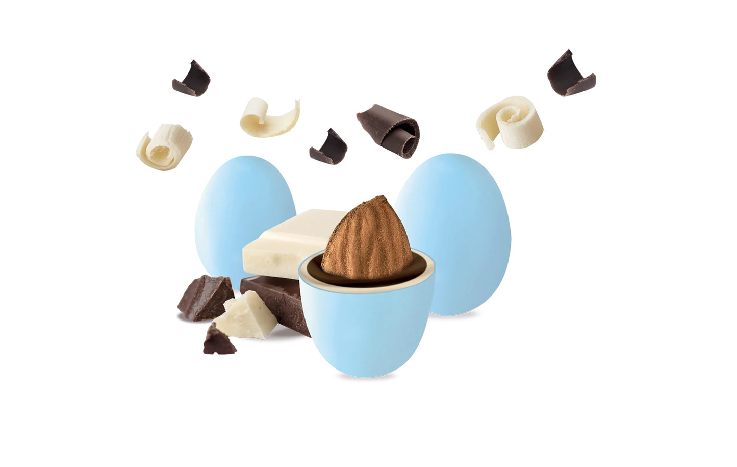 Maxtris - Vassoio Confetti Incartati Dolce Arrivo Celeste