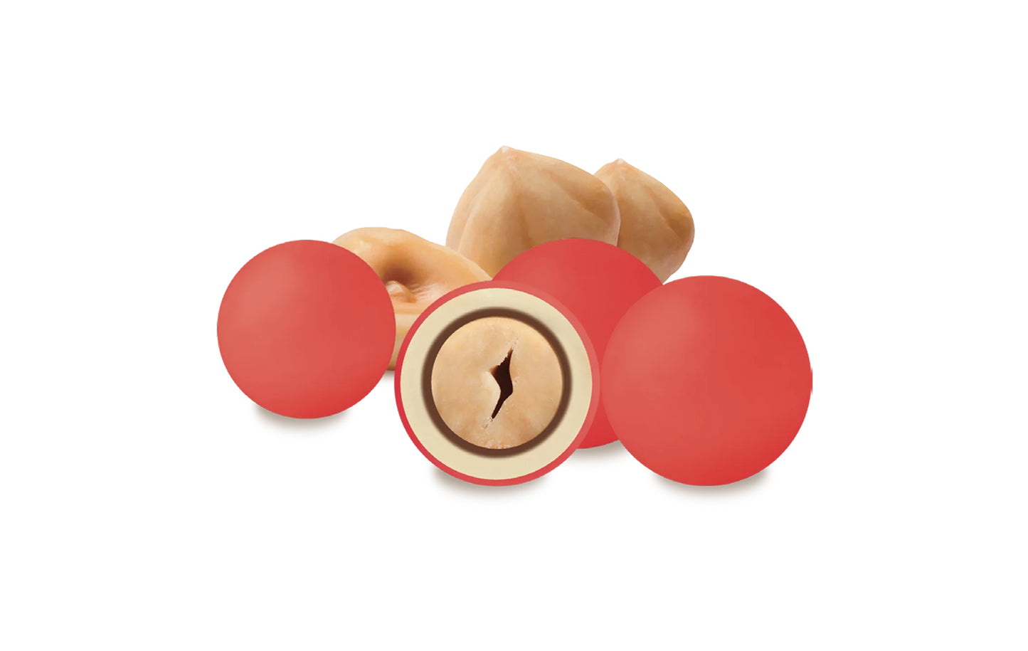 Maxtris - Vassoio Confetti Incartati Dolce Laurea Les Noisettes Rosso