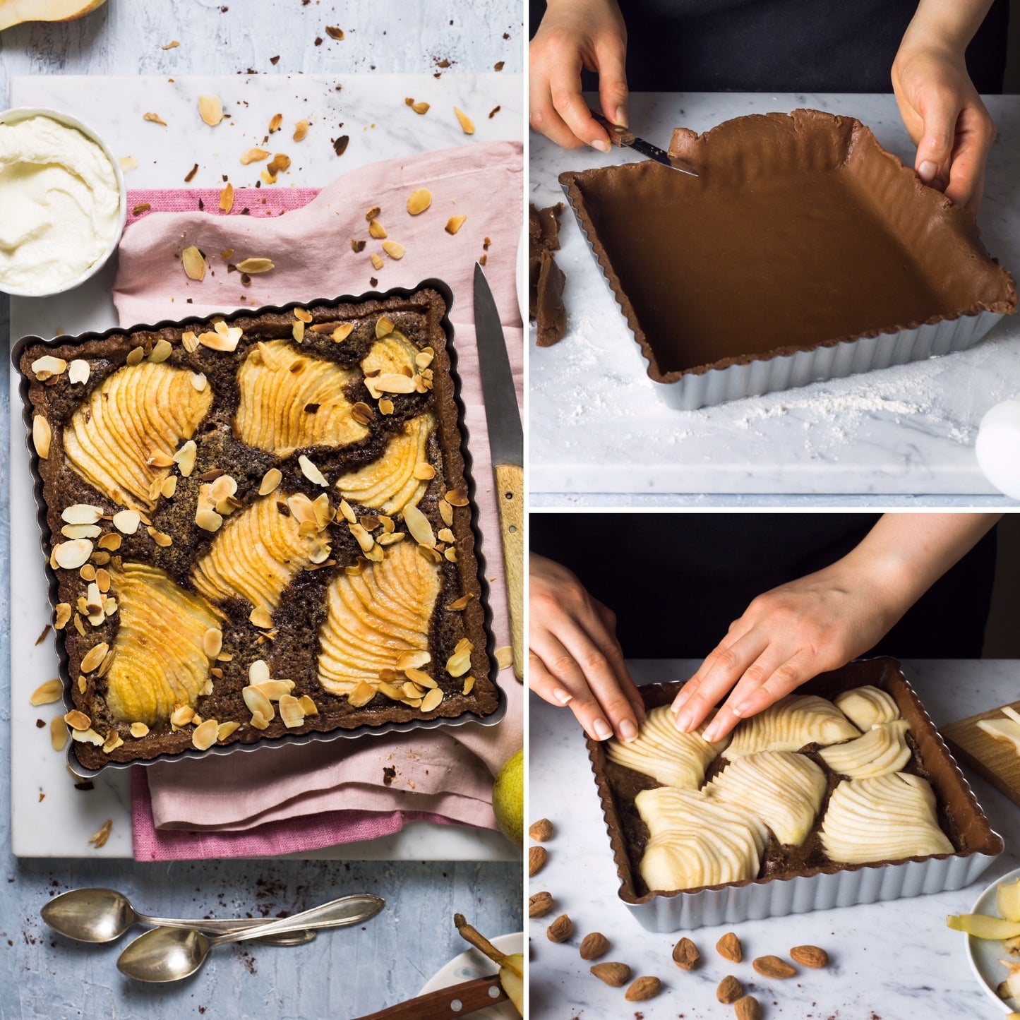 Decora - Stampo crostata con fondo mobile quadrato