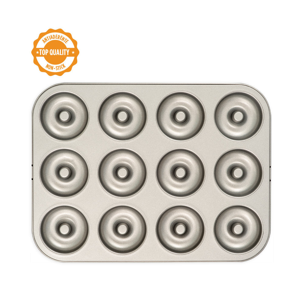Decora - Stampo Donuts 26,5 x 35,5 x h 2,5 cm - 12 cavità