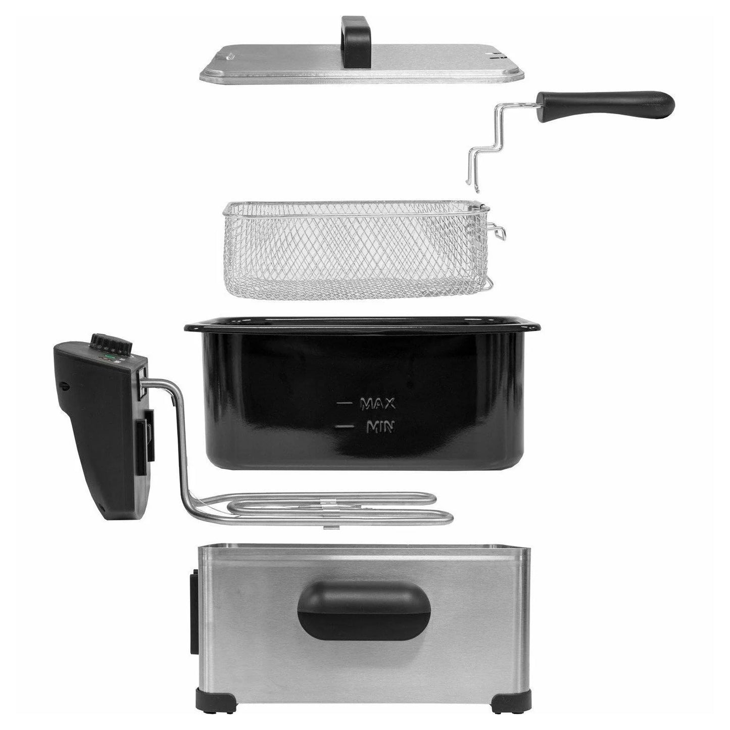 Dictrolux Friggitrice in acciaio inox 3LT Fry Cook 2000 W