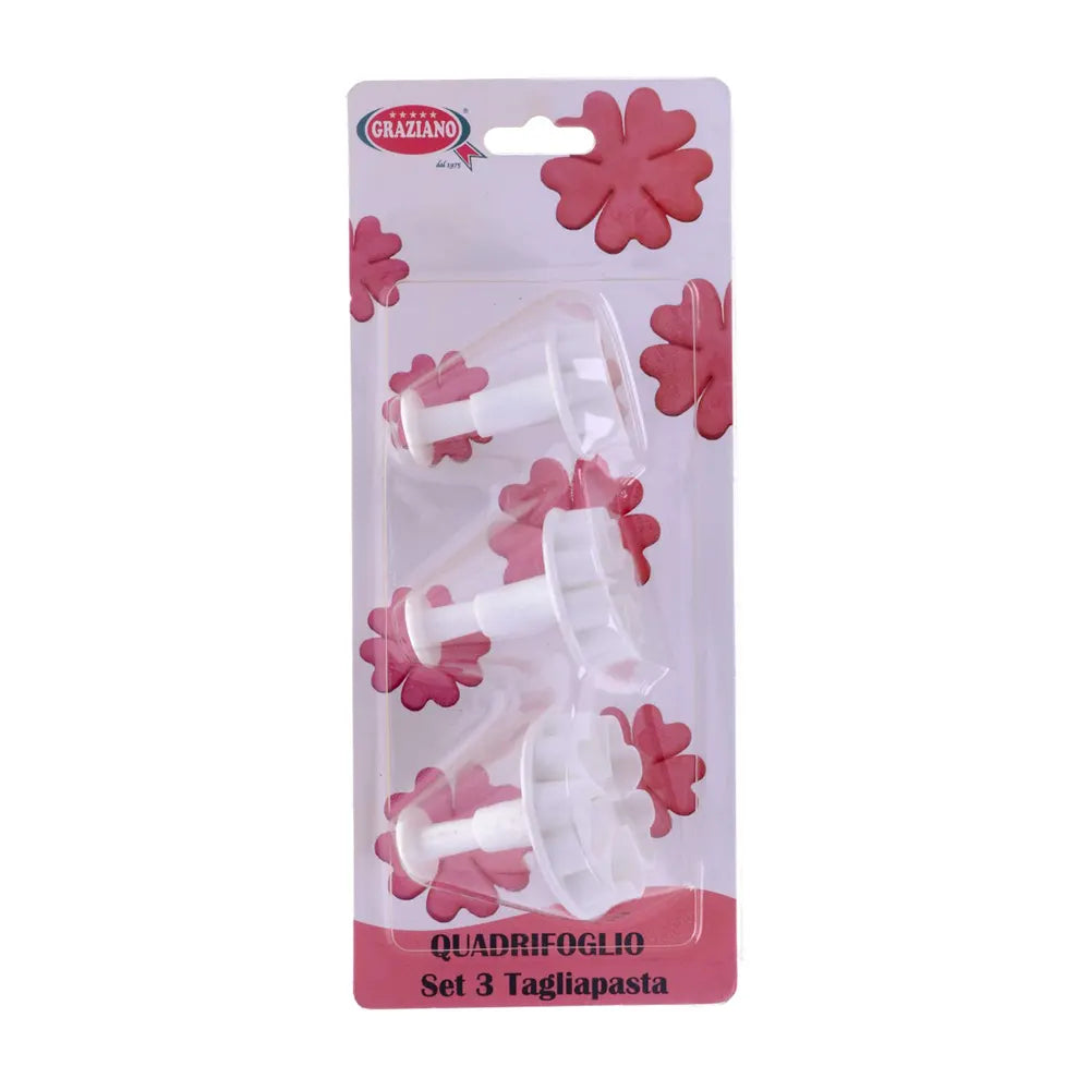 Graziano - Set 3 Tagliapasta a forma di Quadrifoglio