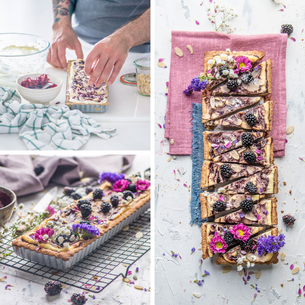 Decora - Stampo crostata con fondo mobile rettangolare stretto