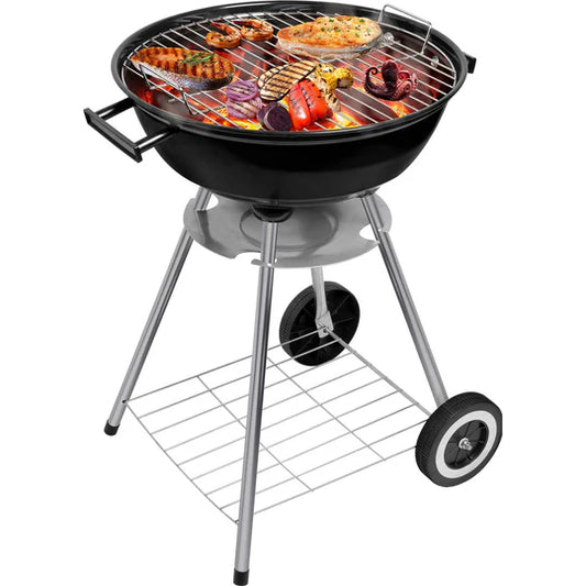 Barbecue Tondo con coperchio e ruote h86cm x diametro 47 cm