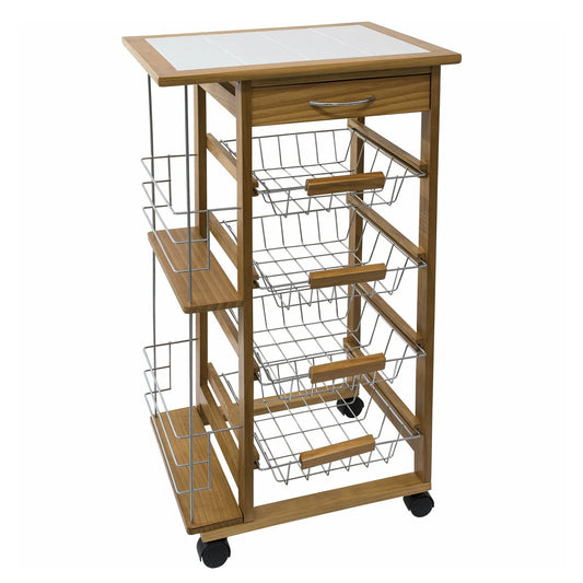 Carrello multiuso con 4 cestelli estraibili