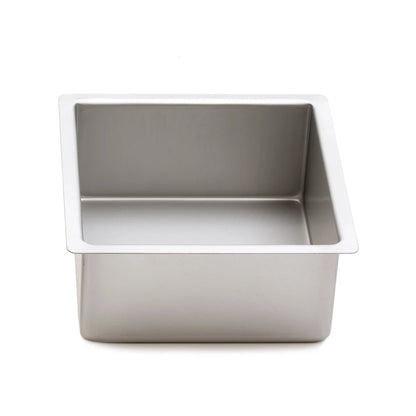 Decora Teglia Professionale Quadrata Alluminio Anodizzato Argento - Altezza 7.5 cm