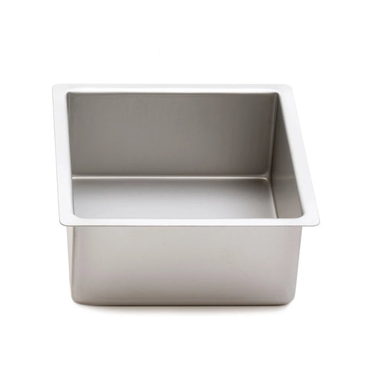 Decora Teglia Professionale Quadrata Alluminio Anodizzato Argento - Altezza 7.5 cm
