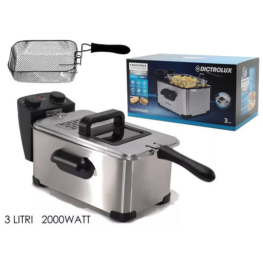 Dictrolux Friggitrice in acciaio inox 3LT Fry Cook 2000 W