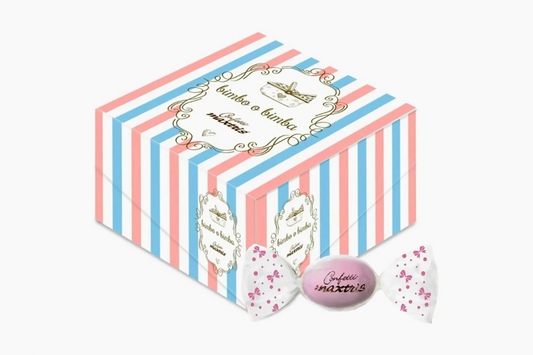 Maxtris - Vassoio Confetti Cadeaux Bimbo o Bimba Classico Rosa