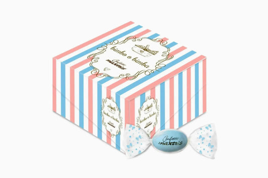 Maxtris - Vassoio Confetti Cadeaux Bimbo o Bimba Classico Celeste