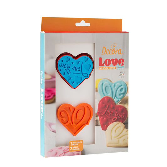 Decora - Set tagliapasta e marcatori Love You