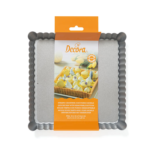 Decora - Stampo crostata con fondo mobile quadrato