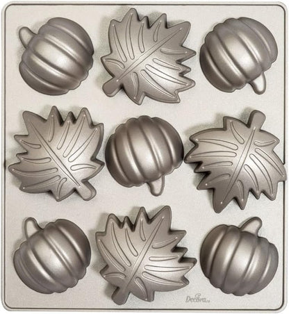 Decora Autunno Stampo 25 X 23 X 4 H cm 9 Cavità in Alluminio Pressofuso