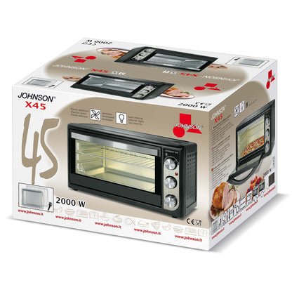 Johnson X45 Forno Elettrico Statico Ventilato Potenza 2000 W Capacità 45 L