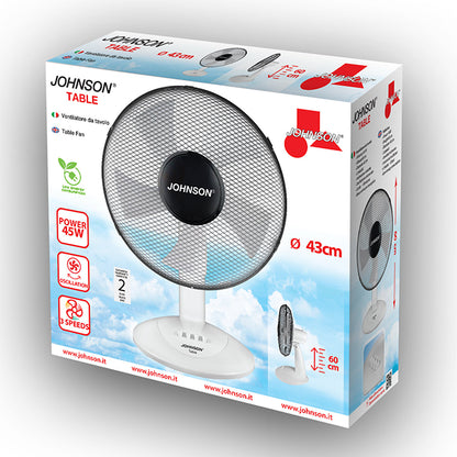 Johnson Table Ventilatore da Tavolo 45 W