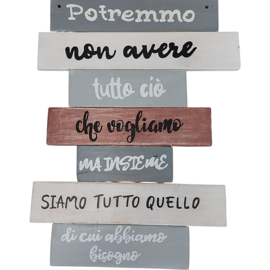 Scritta su Legno Artigianale