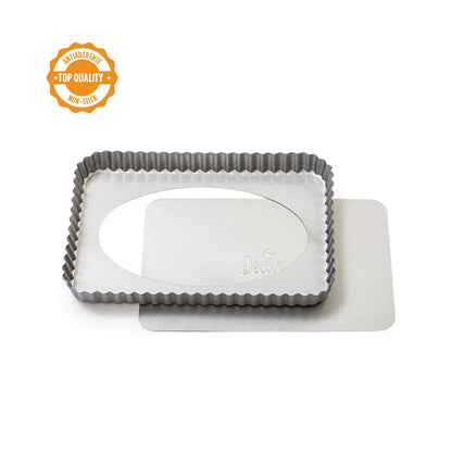 Decora - Stampo crostata con fondo mobile rettangolare